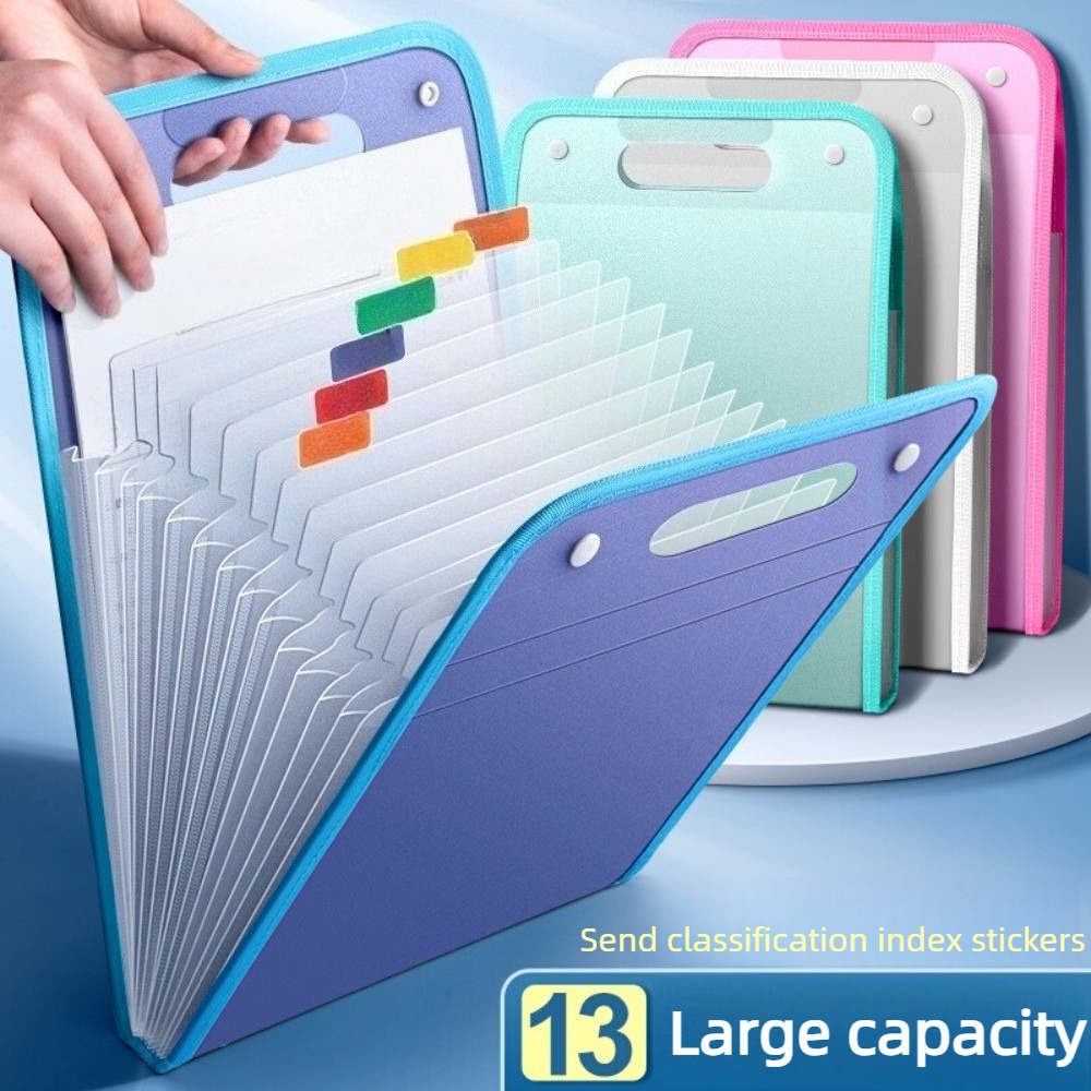 Carpeta de Archivo Translúcida - Expandable Accordion File Folder 13 Pockets reseña y precio