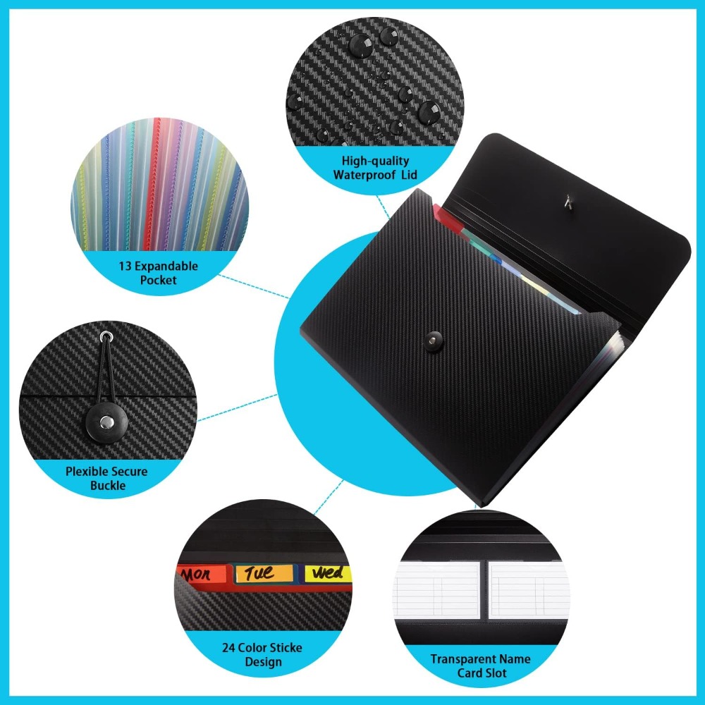 Carpeta de Archivos Expandible - Expandable Accordion File Folder 13 Pockets reseña y precio