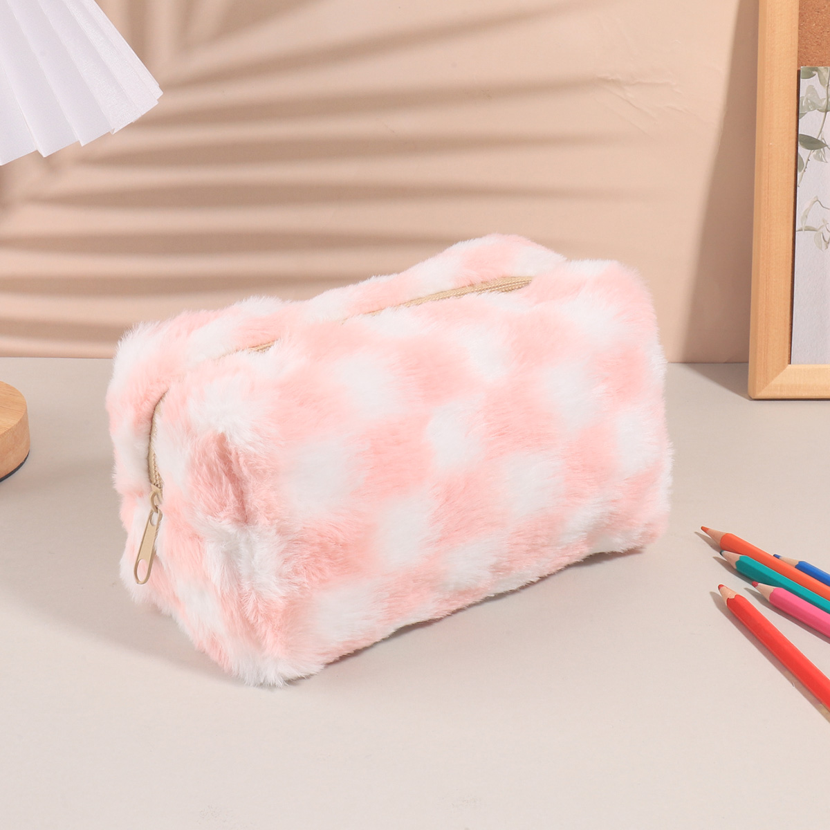 Estuche de Lápices a Cuadros C - Aesthetic Large Pencil Case Pouch reseña y precio