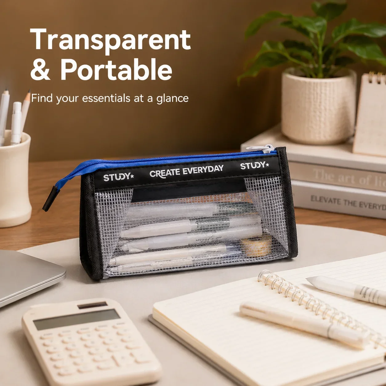 Estuche Transparente para Lápi - Aesthetic Large Pencil Case Pouch reseña y precio