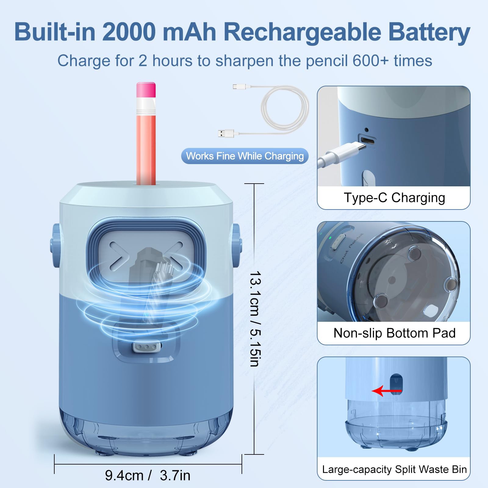 Sacapuntas Eléctrico Totalment - Electric Pencil Sharpener Usb reseña y precio